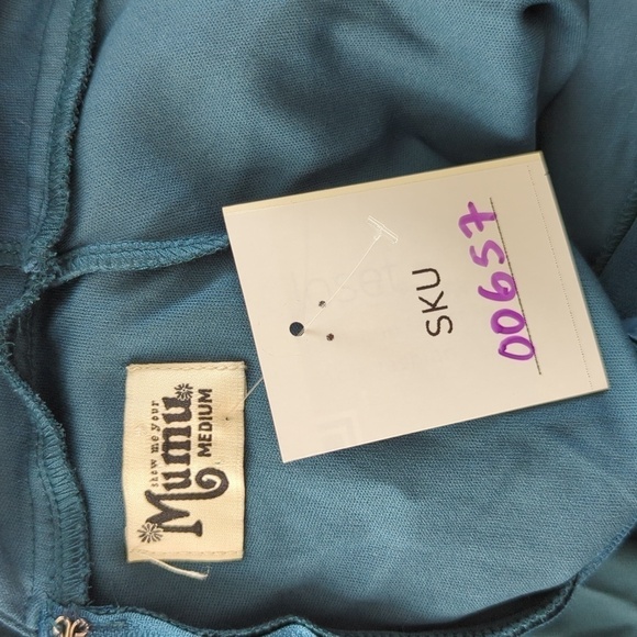 Show Me Your Mumu V Neck Maxi Dress Teal M wedding bridesmaid bohemian evening - Picture 5 of 7